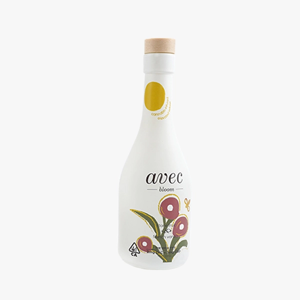 White Color Round Glass Liquor Bottle
