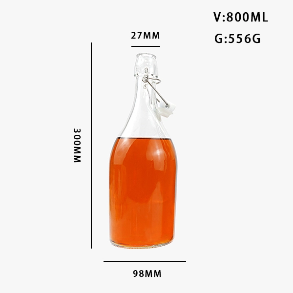 800ml Swing Top Glass Wine Bottle