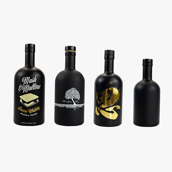 matte black glass nordic bottles