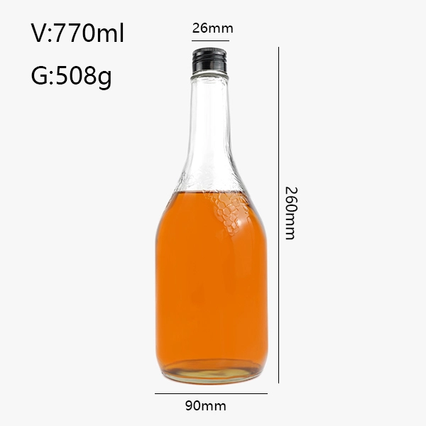 770ml Glass Whiskey Bottle