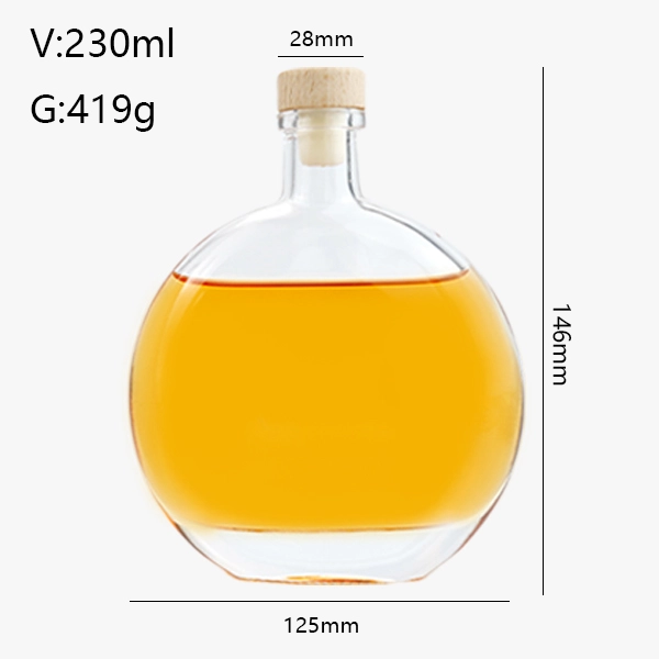 Flat Round Liquor Bottles