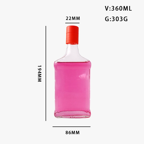 350ml Glass Whiskey bottle