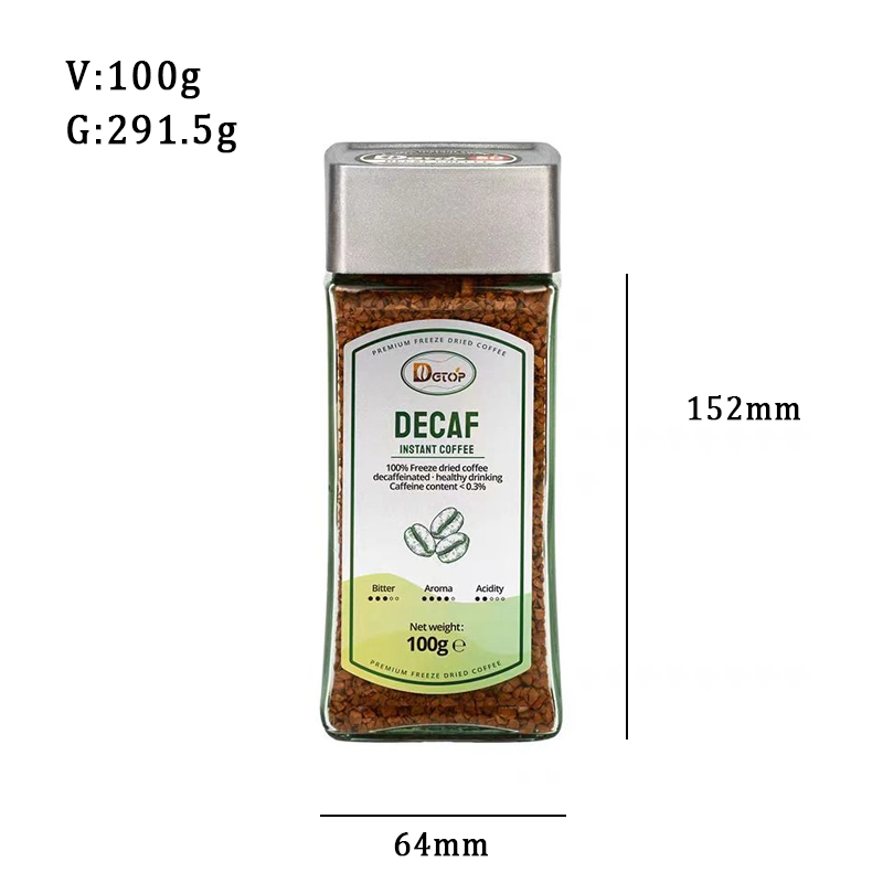 Instant Coffee Glass Jar