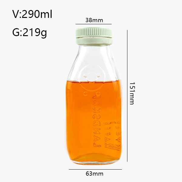 290ml Clear Glass Juice Bottle