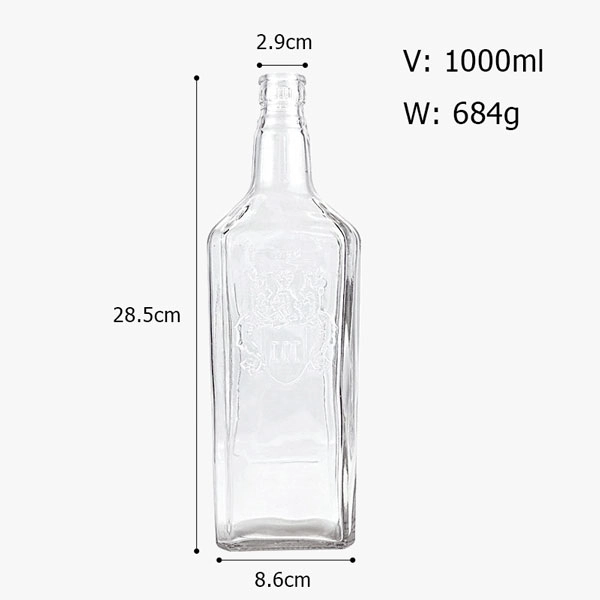 Glass Whiskey Bottle For Sale