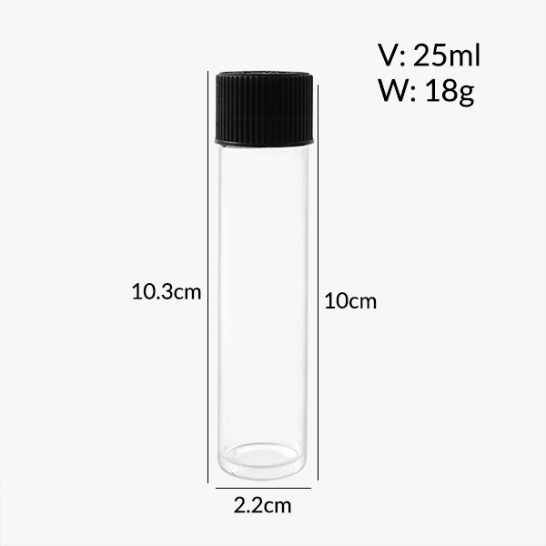 child-resistant glass pre-roll tubes