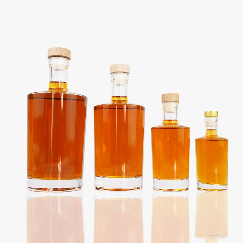 Clear Glass Whiskey bottles