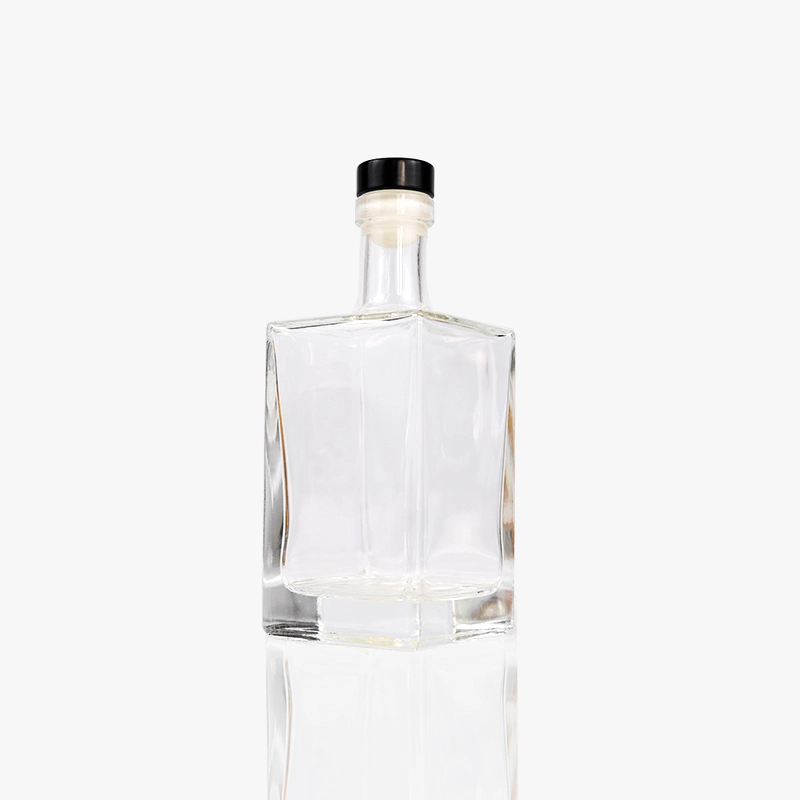Square Glass Whiskey Bottles With Cork