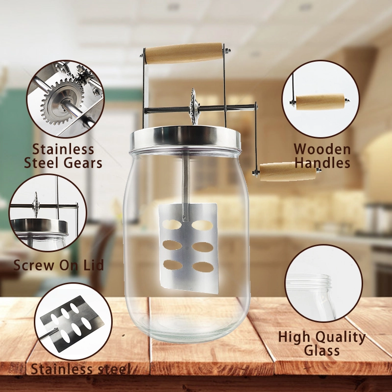 Glass Jar Butter Churn