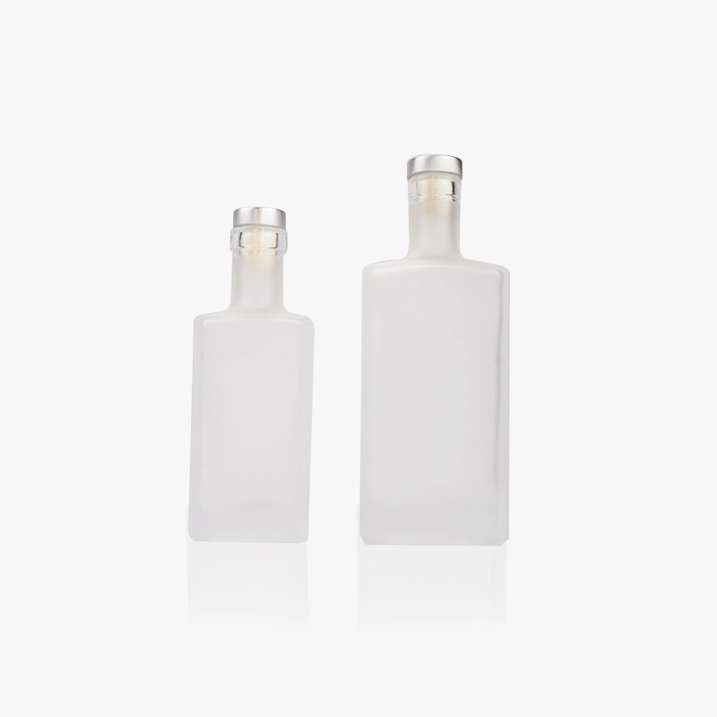 Square Glass Whiskey Bottles With Cork