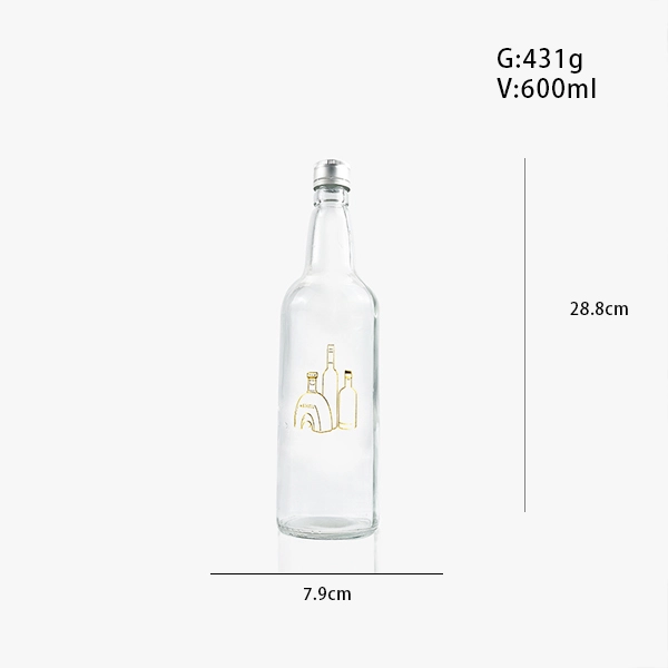 600ml Glass Whisky Bottles