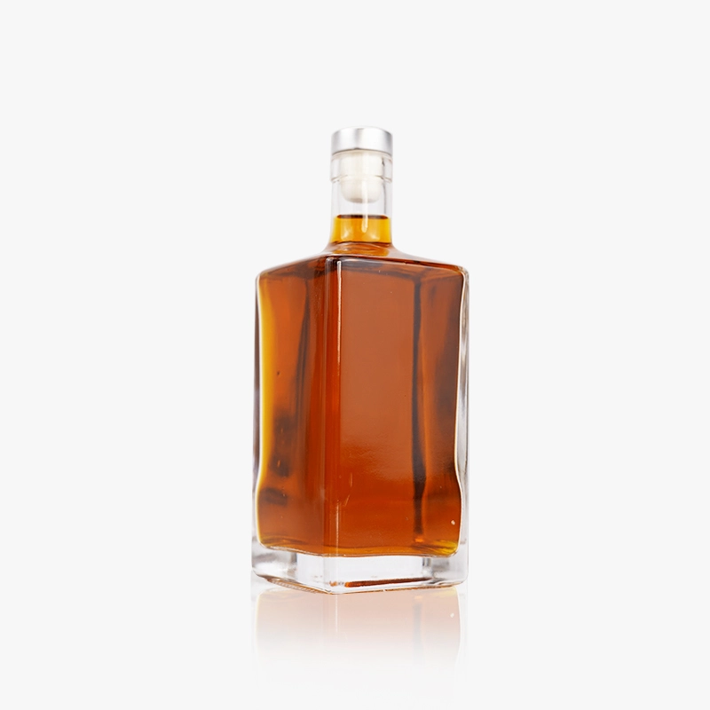 Square Glass Whiskey Bottles With Cork