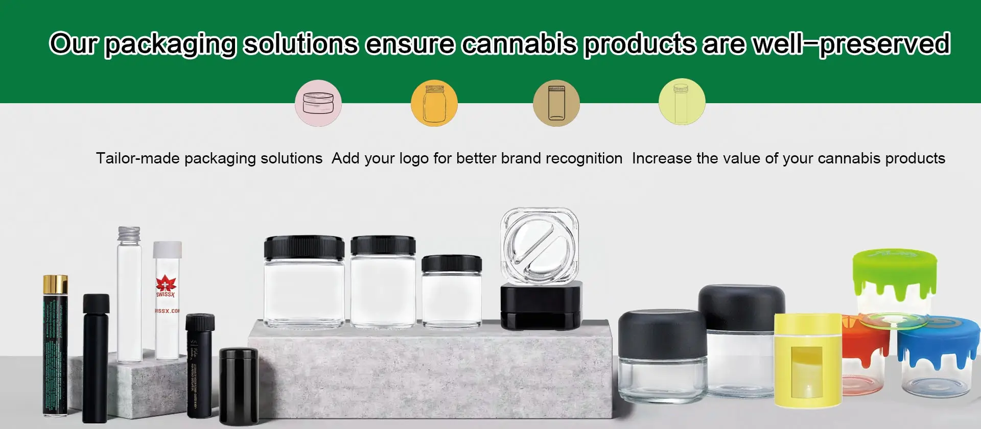 glass cannabis packaging