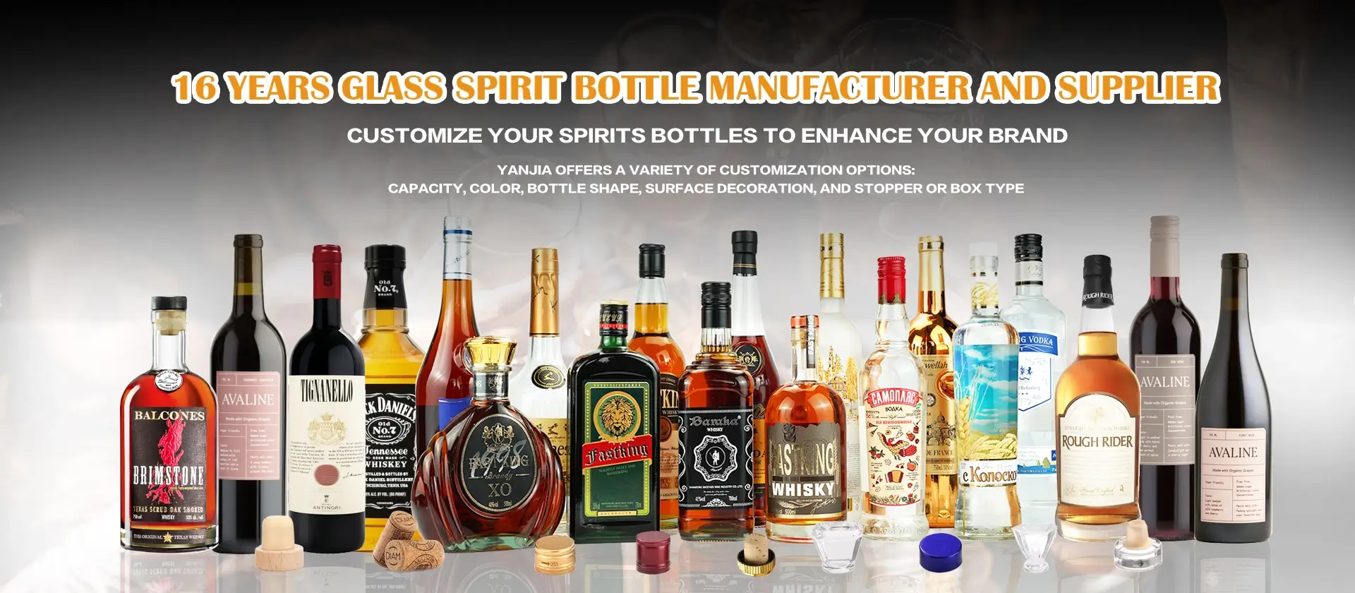 Glass Spirit Bottle Manufacturer and Supplier